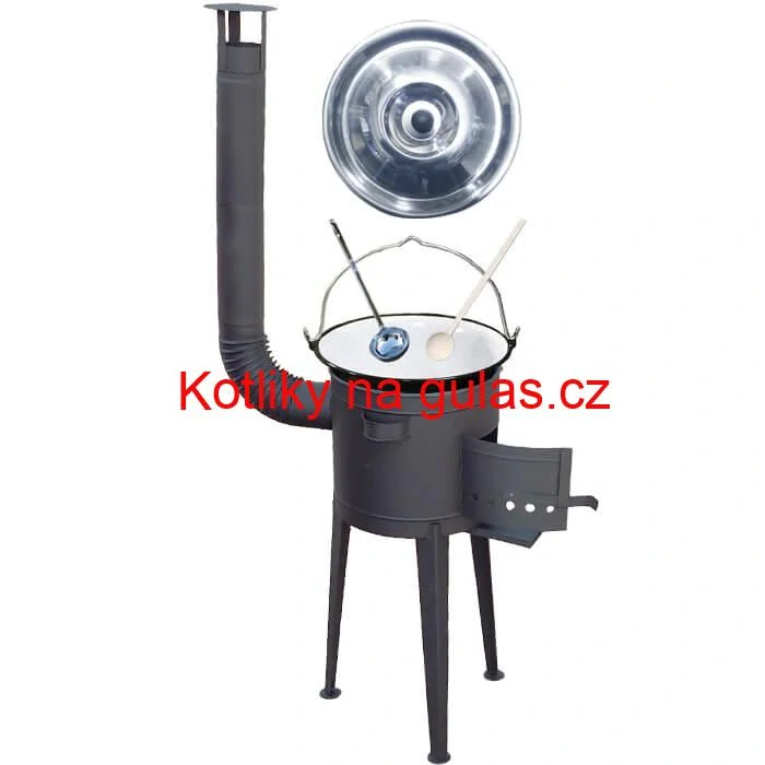 Smaltovaný kotlík 30 L (1,2 mm) + vysoká kotlina 47 cm (2 mm) HODO PLUS 600