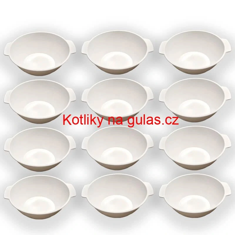 Sada 12 ks: Plastová miska na fajnový kotlíkový guláš a polévky – 500 ml