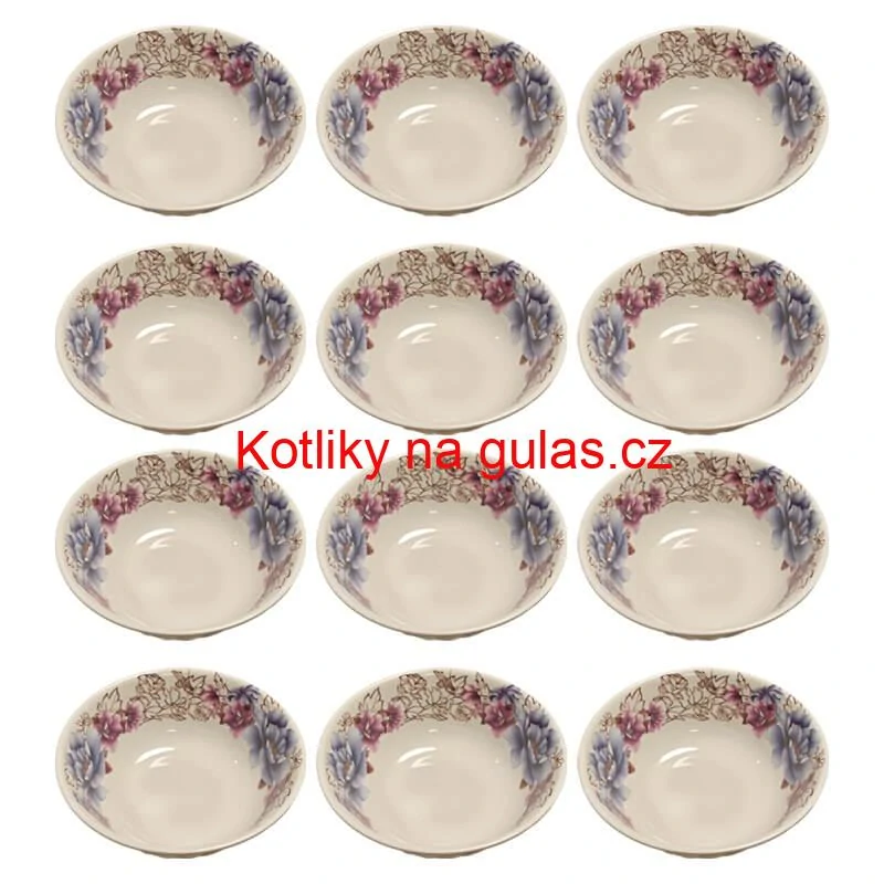 Plastová miska s květinovým vzorem (750 ml) – nyní v sadě 12 kusů!