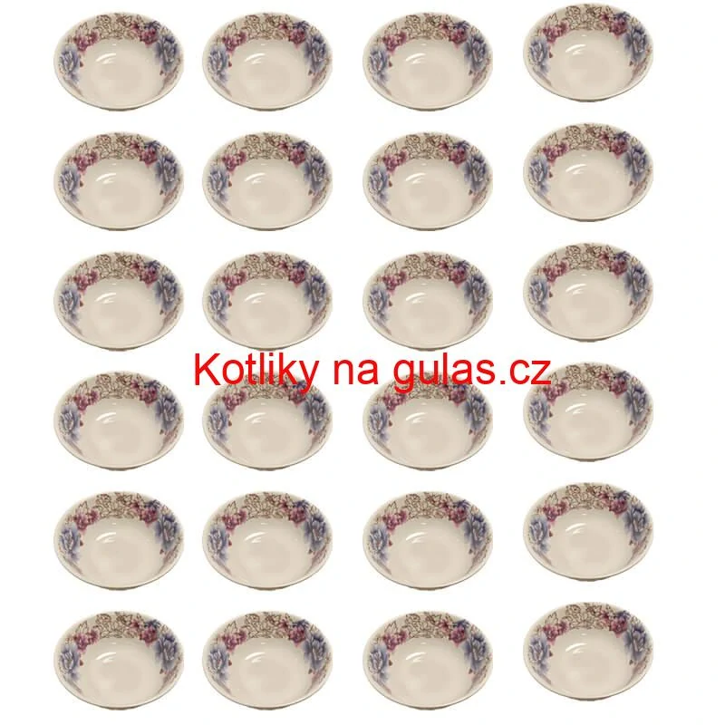 Plastová miska s květinovým vzorem (750 ml) – nyní v sadě 24 kusů!