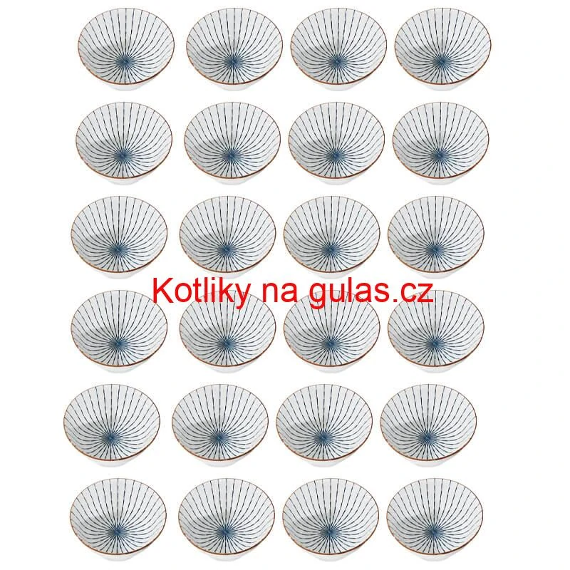 Sada 24 ks velkých keramických misek na guláš a polévky, 1 litr