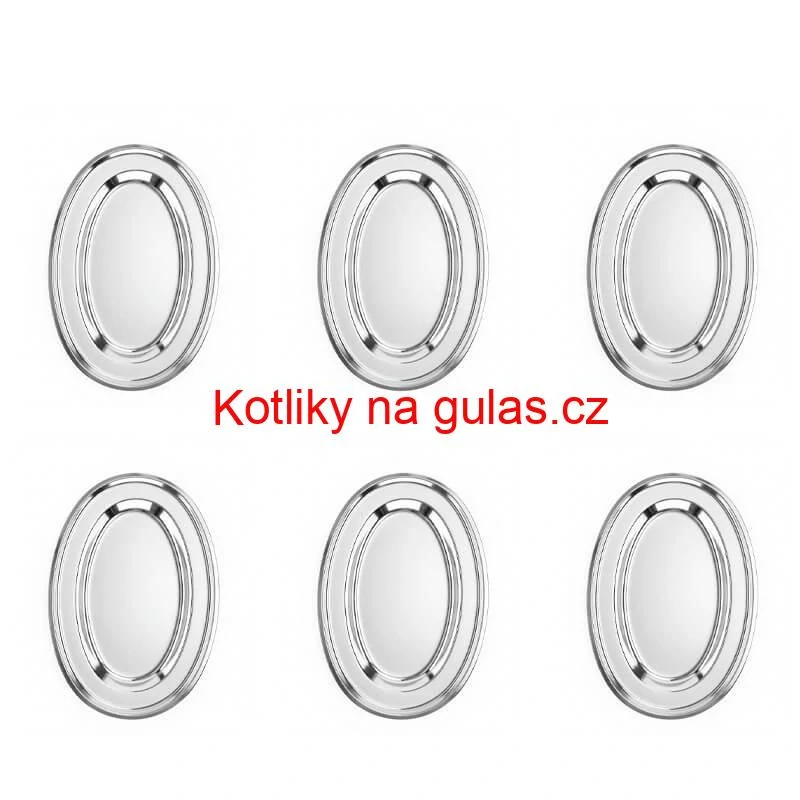 Nerezové podnosy pro catering - set 6 ks (45,5cm) - Servíruj s jistotou a stylem