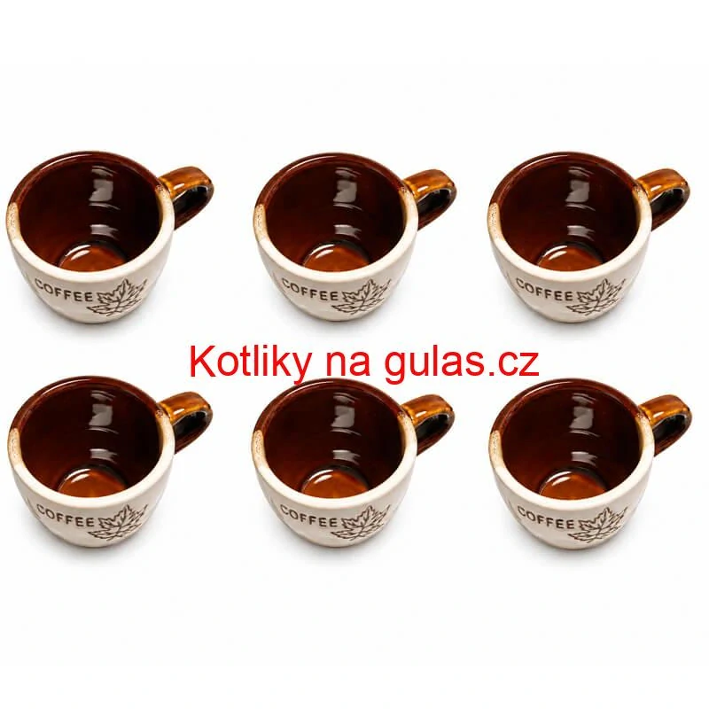 Sada keramických hrnků na kávu 100 ml 6 ks
