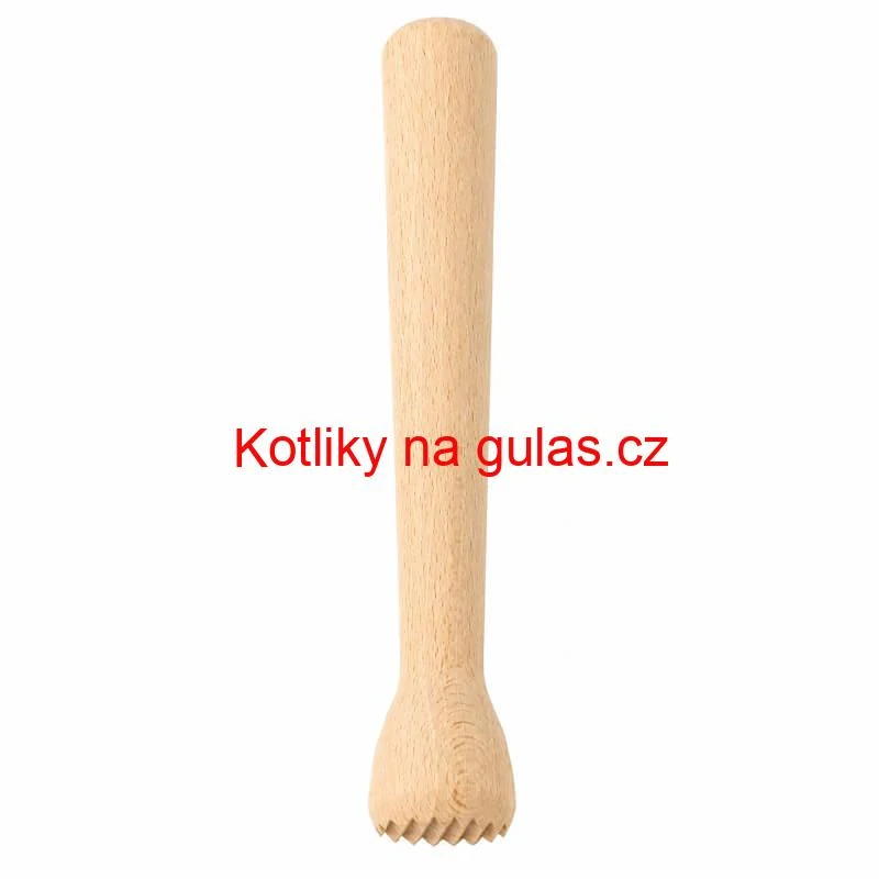 Dřevěný drtič na česnek a bylinky 22 cm