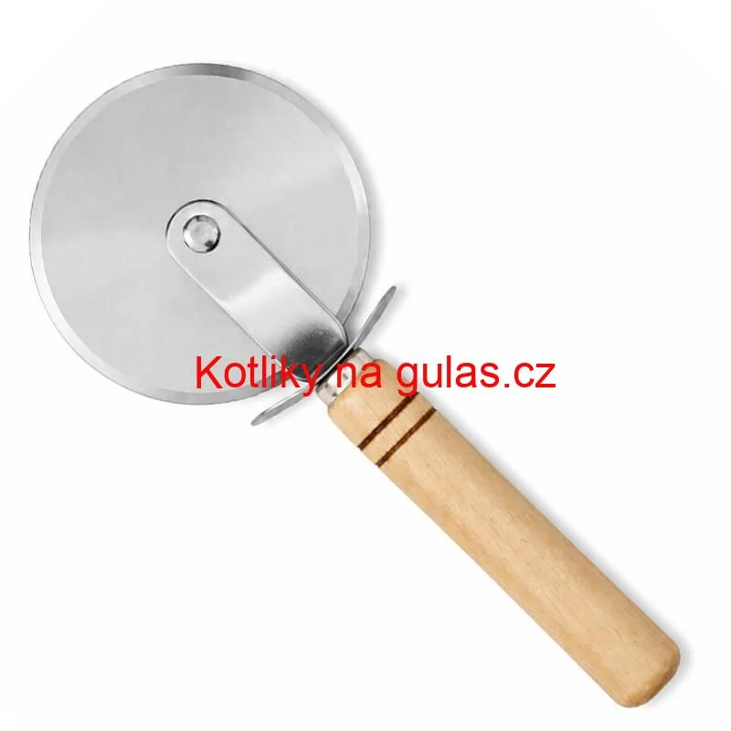 Kráječ na pizzu s dřevěnou rukojetí 22 cm