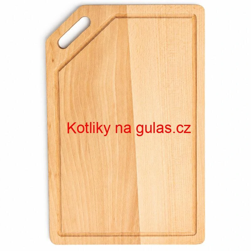 Dřevěná deska na krájení 40×25 cm s drážkou na šťávu