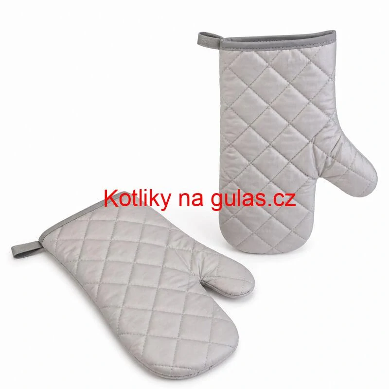 Kuchyňské chňapky šedé 28×15 cm — sada 2 ks