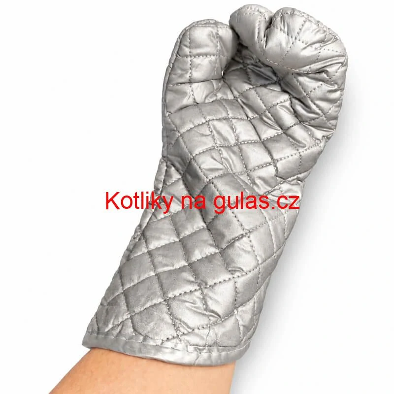 Chňapka stříbrná s dlouhým rukávem 35 cm