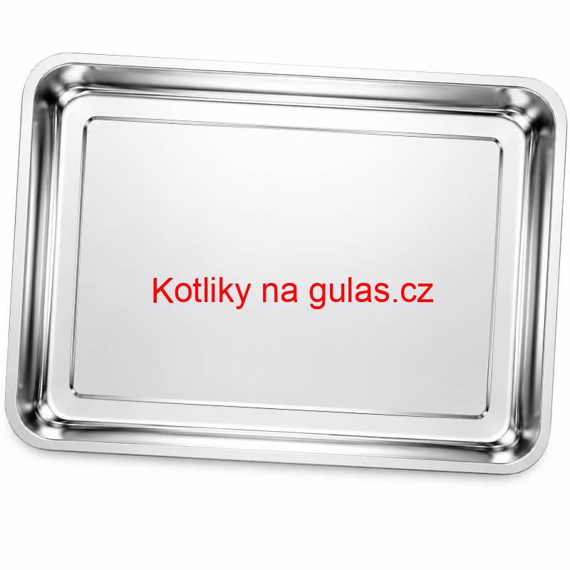 Velký nerezový plech na pečení 59,5 × 39,5 cm