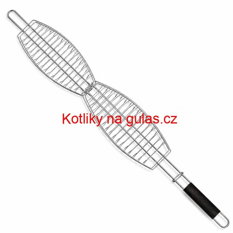 BBQ grilovací rošt na ryby – nerezové grilovací kleště 65 × 15 × 4 cm