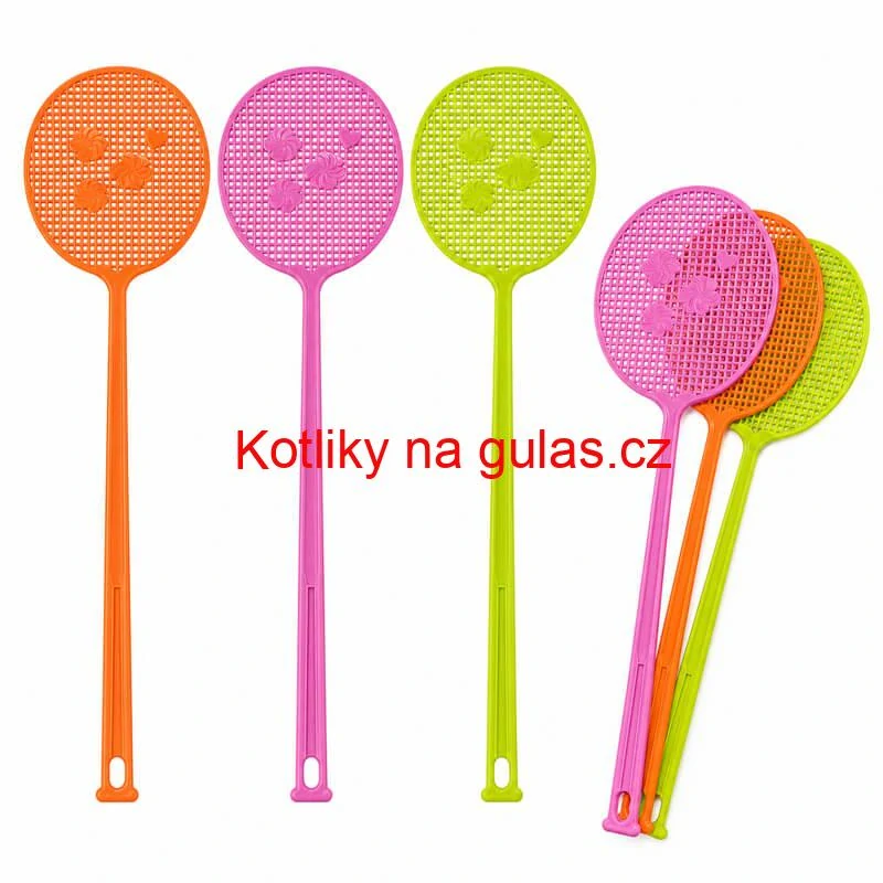 Plastová plácačka na mouchy 49 cm – různé barvy