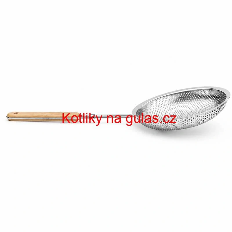 Hliníkové sítko 16 cm s dřevěnou rukojetí