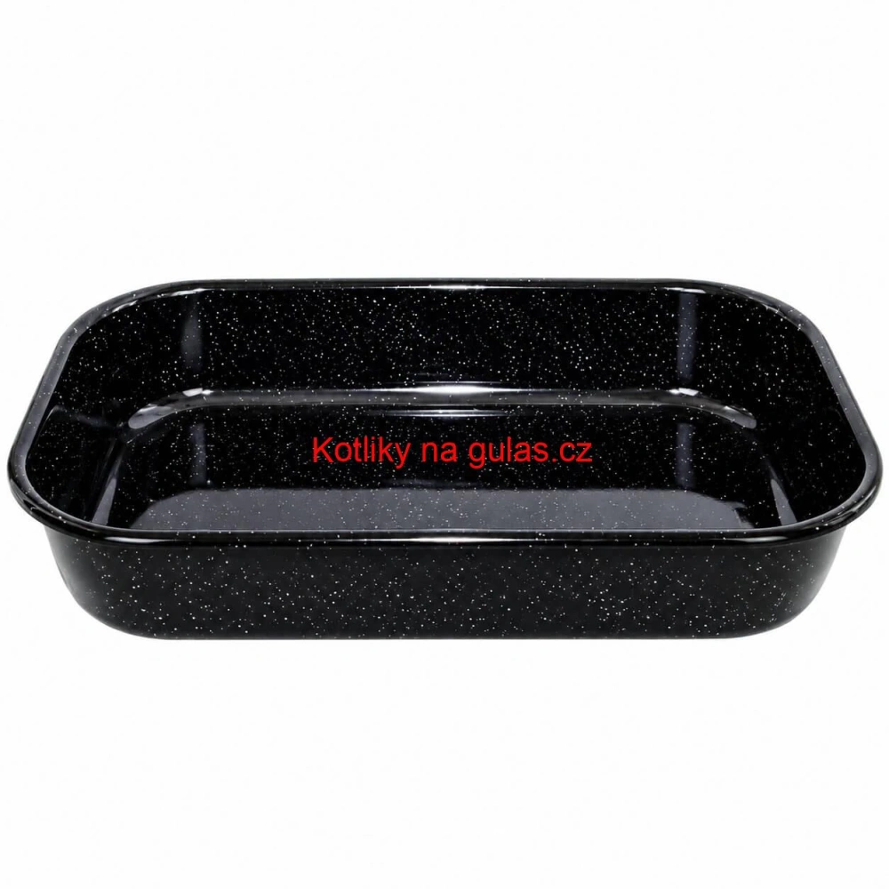 Malý černý smaltovaný pekáč pro domácí pečení