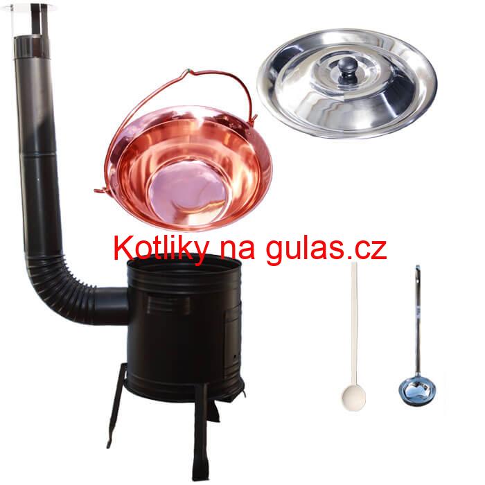 Měděný kotlík 10 L (0,8 mm) + kovová kotlina 31 PARTY (KOV)