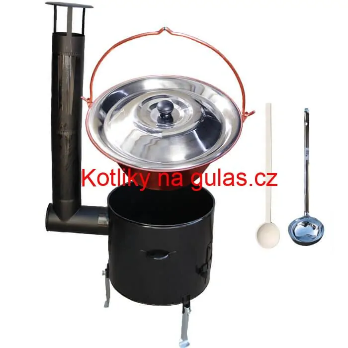 Měděný kotlík 10 L + smaltovaná kotlina 31 EXCLUSIVE