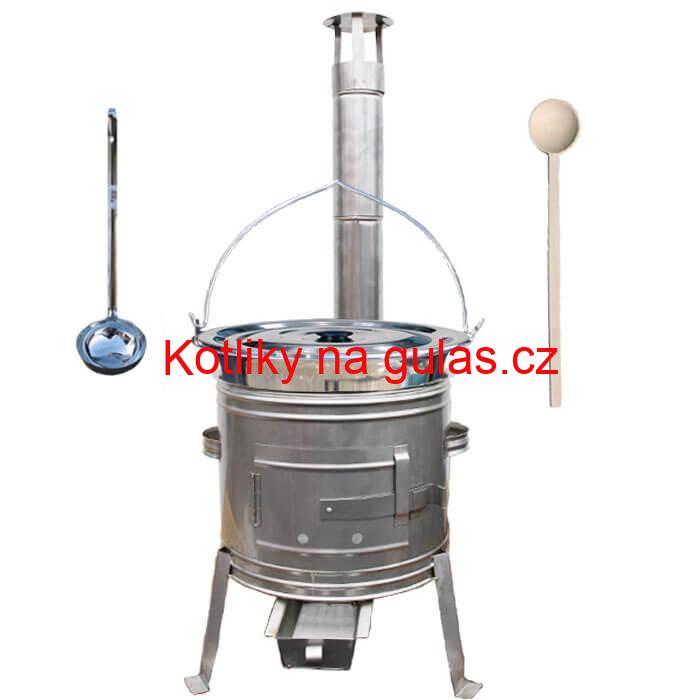 Nerezový kotlík 20 L (1,2 mm) + nerezová kotlina 42 cm TOPLUX