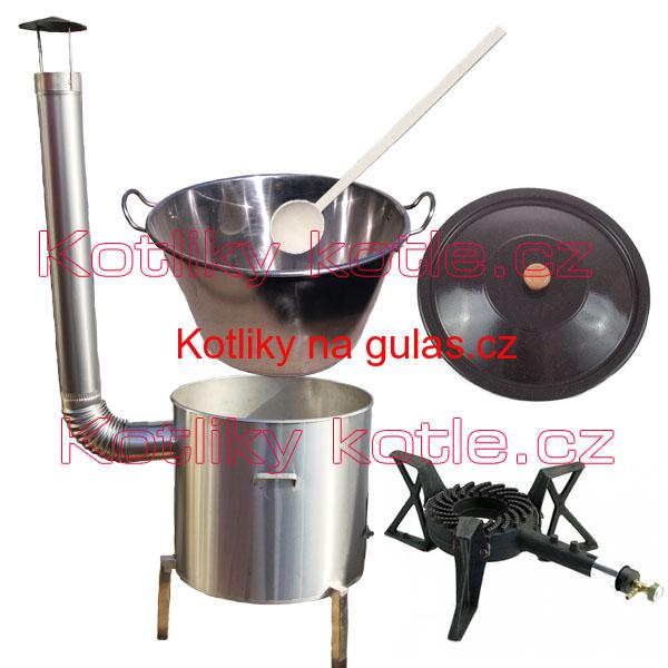 Zabijačkova nerezová souprava 60 L + hořák