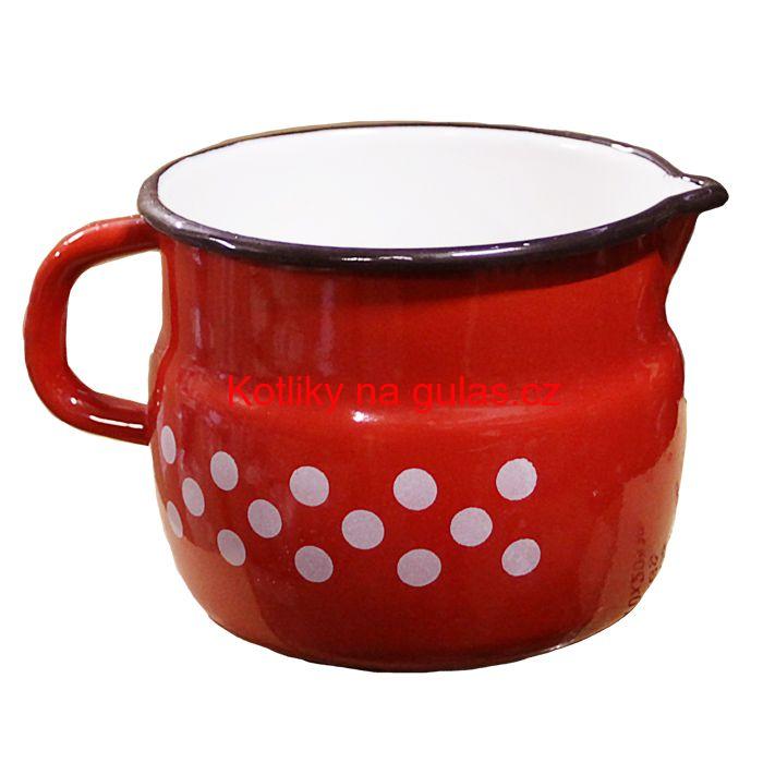 Smaltovaný hrnek s výlevkou 1,5 L