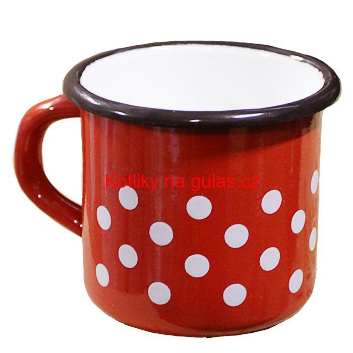 Smaltovaný hrnek 0,4 L (tečky)