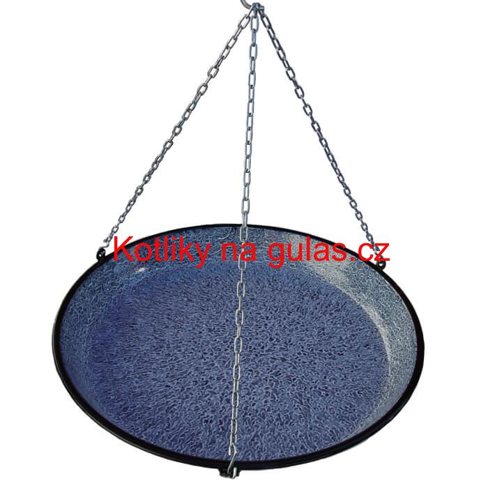 Smaltovaná grilovací pánev s řetězem
