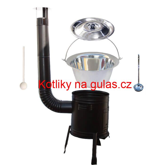 Nerezový kotlík 22 L (0,8 mm) + kovová kotlina 42 CLASSIC (KOV)