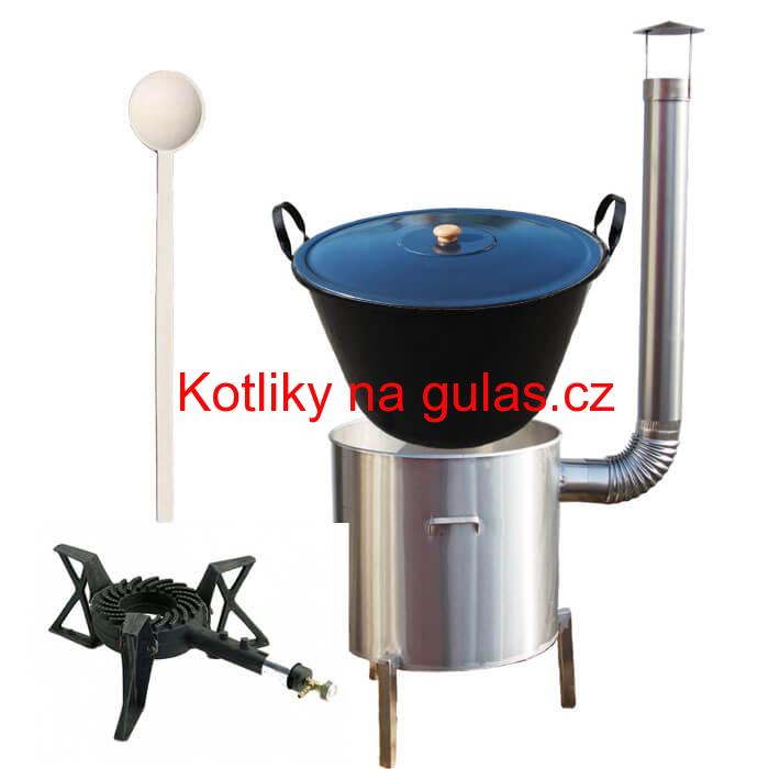 Zabijačkova nerezová souprava 80 L + hořák
