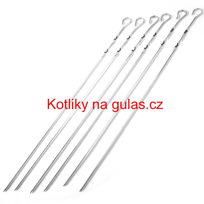 Jehly na špízy 6 ks, 56 cm