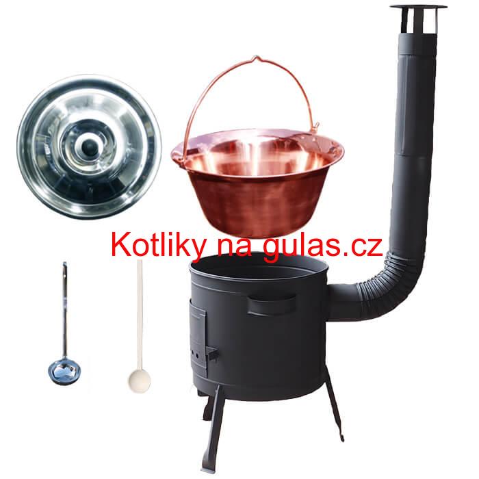 Kotlíkový gulášový set 36 PLUS 600 + měděný kotlík 14 L (1,2 mm)