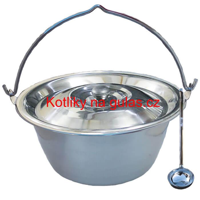 Nerezový kotlík 30 L (0,8 mm) + nerezová poklice
