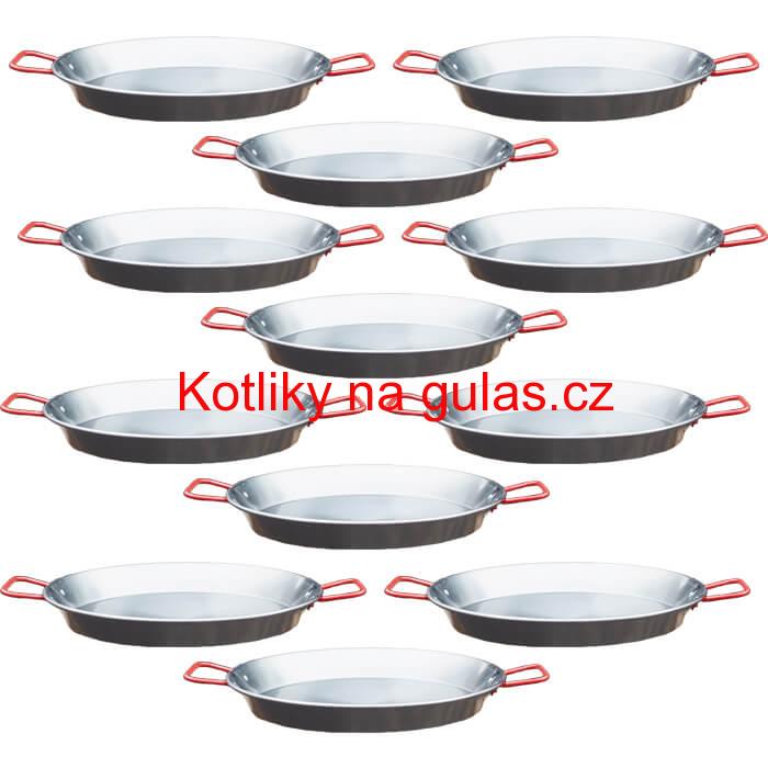 Paella Tapas catering 24 cm - 12 ks ocelových pánví