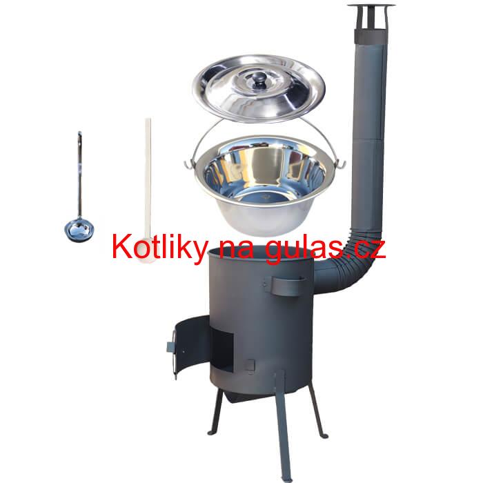 Nerezový kotlík 22 L (0,8 mm) + žáruvzdorná kotlina 42 PLUS 600 4 MM