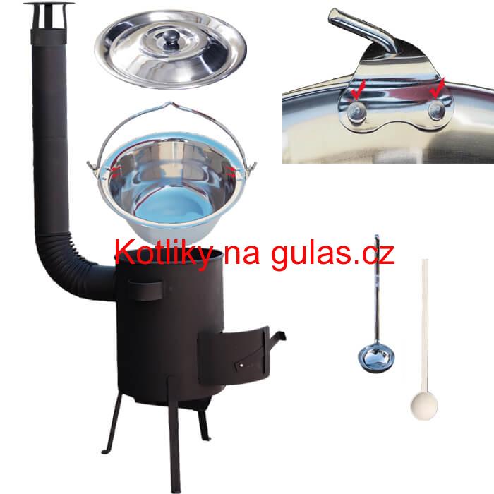 Nerezový kotlík 30 L (0,8 mm) + žáruvzdorná kotlina 45 PLUS 600 4 MM