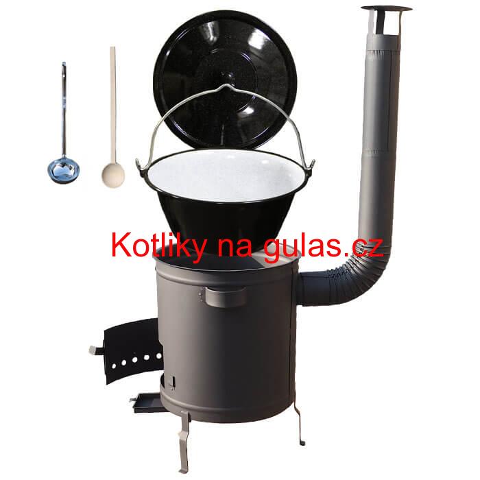 Smaltovaný kotlík 30 L (1,2 mm) + silnostěnná (1,5 mm) a žáruvzdorná kotlina 45 PLUS 600