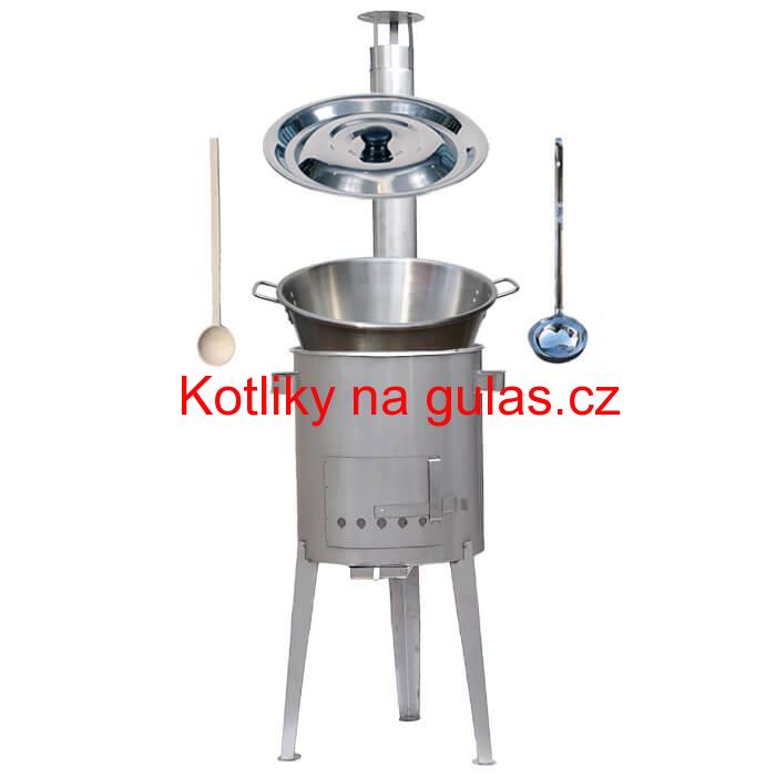 Nerezový kotel 40 L (1,2 mm) + nerezová kotlina 45 cm LUXUS