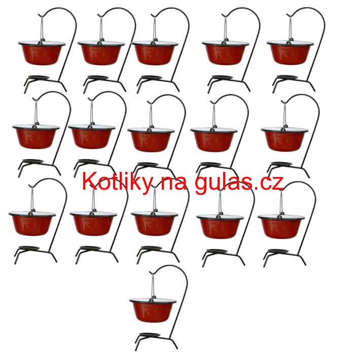 Servírovací souprava SMALT RED 16 ks