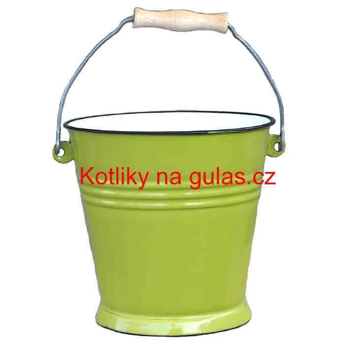 Smaltované vědro 5 L GREEN