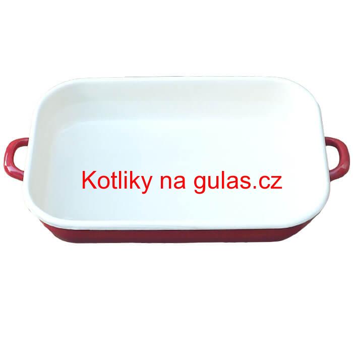 Smaltovaný pekáč 40 x 21,5 cm ČERVENÝ