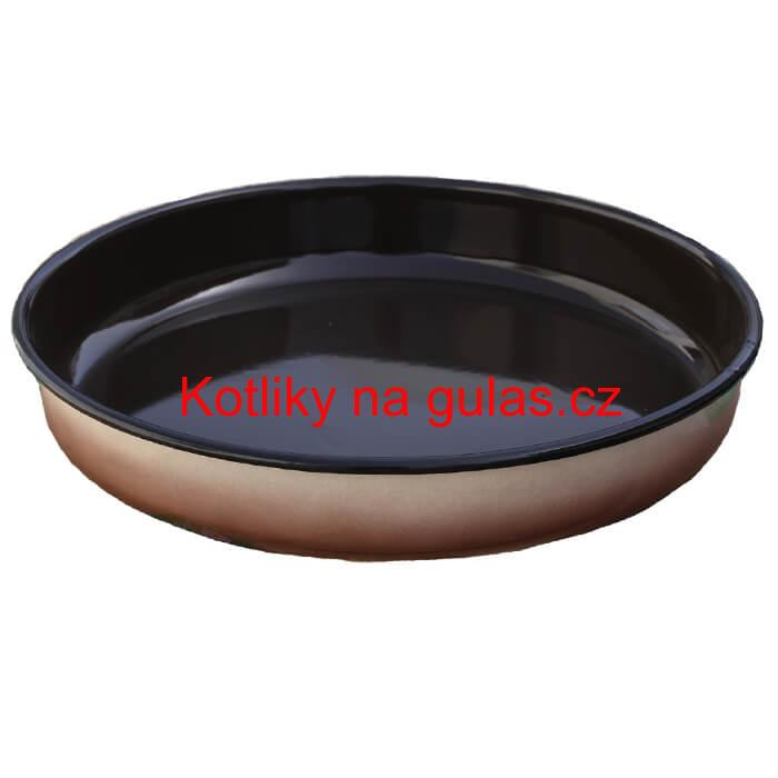 Smaltovaný kulatý pekáč 34 cm, výška 6 cm