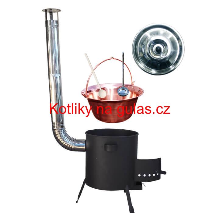 Měděný kotlík 20 L (1,2 mm) + žáruvzdorná kotlina (1 mm) 42 PLUS 600