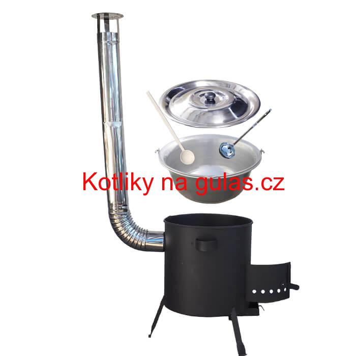 Železný kotlík 20 L (0,75 mm) + žáruvzdorná kotlina (1 mm) 42 PLUS 600