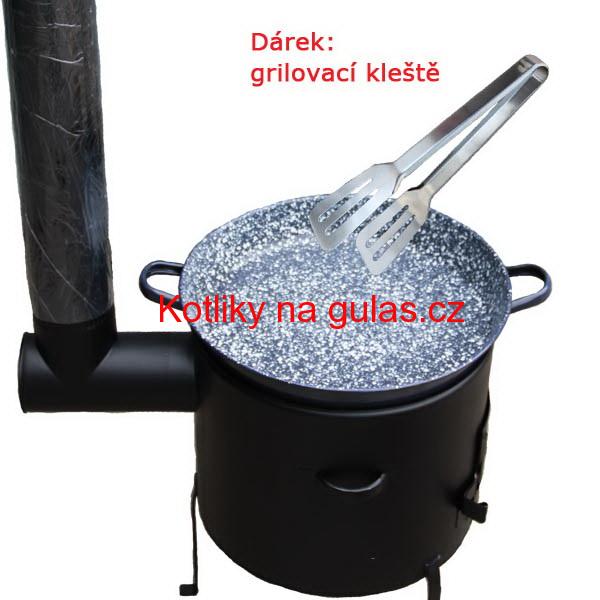 Grilovací pánev s oušky + kotlina 39 cm