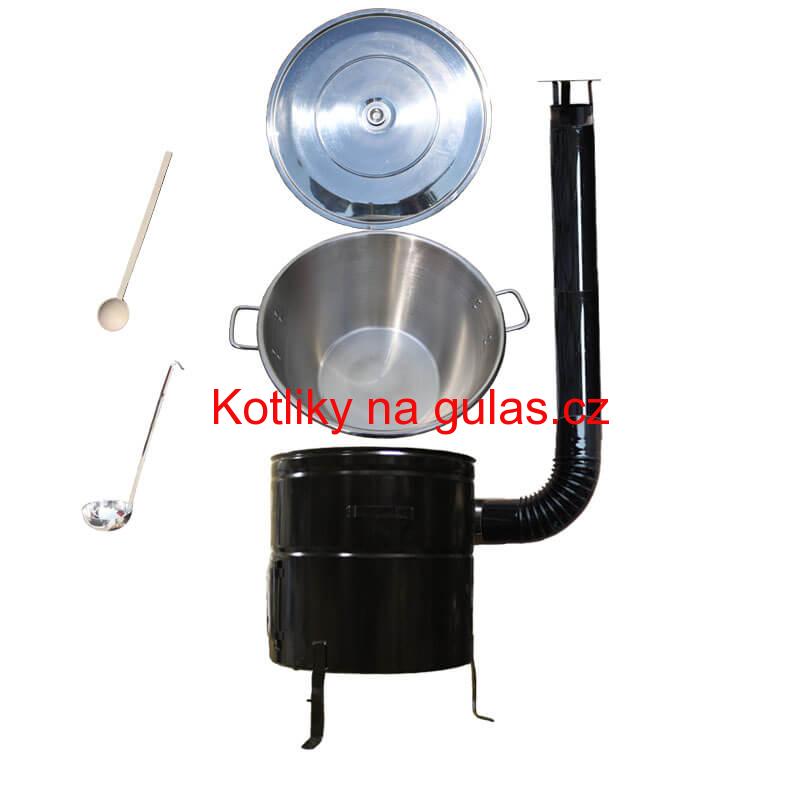 Nerezový kotel 70 L + kovová kotlina 56 cm BIG PARTY