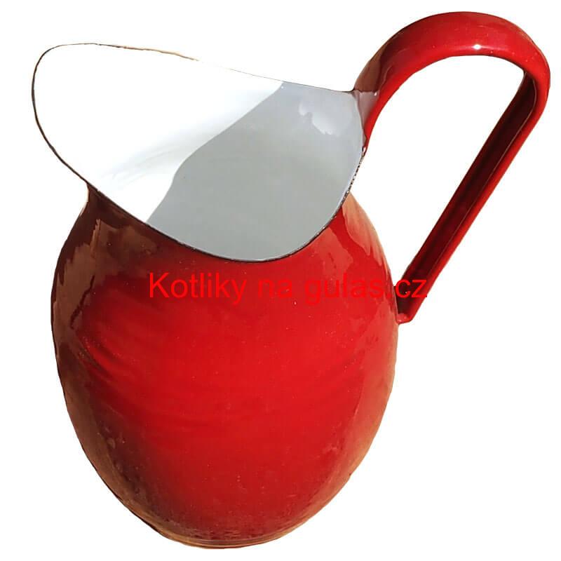 Smaltovaná konvice na vodu 2 L ČERVENÁ