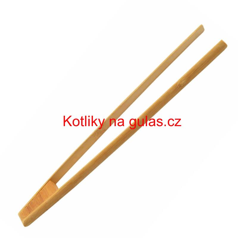 Dřevěné grilovací kleště 30 cm