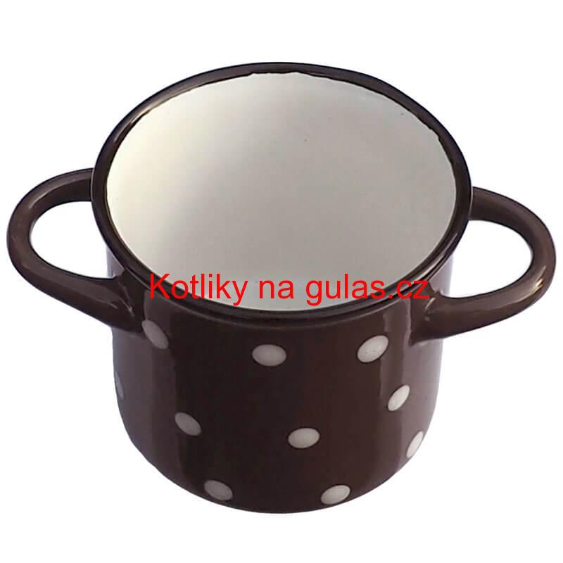Keramický hrnek na polévku - hnědý DECOR