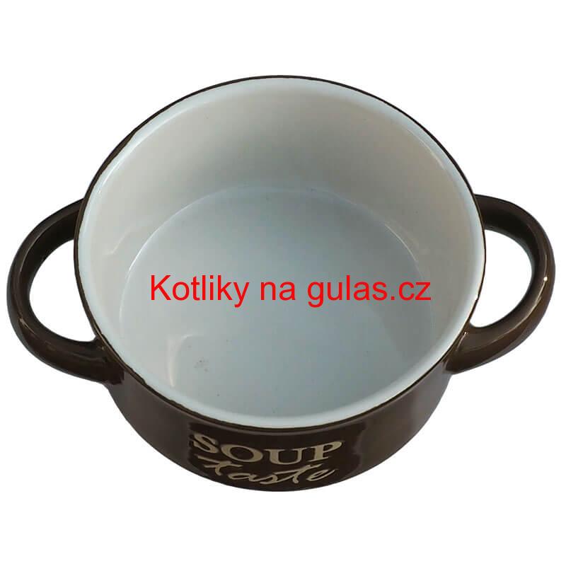 Keramická miska na polévku-hnědá SOUP