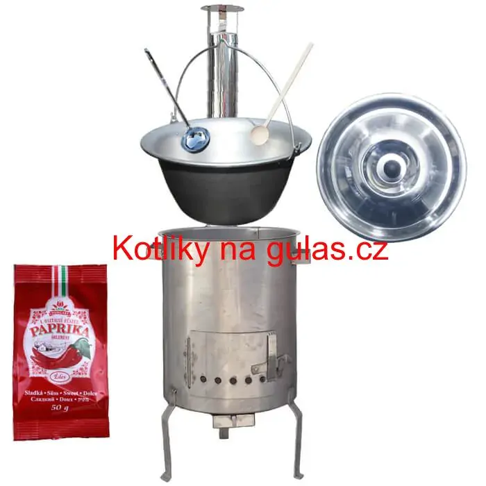 Nerezový kotlík 20 L (1,5 mm) + nerezová kotlina (1,5 mm) 39 cm STRONG EXCLUSIVE