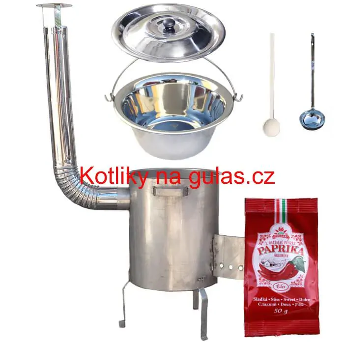 Nerezový kotlík 20 L (1,2 mm) INOX + nerezová kotlina (1,5 mm) 42 cm STRONG EXCLUSIVE