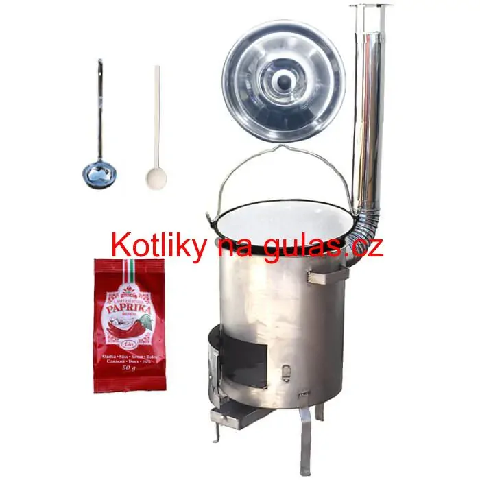 Smaltovaný kotlík 30 L (1,2 mm) + nerezová kotlina (1,5 mm) 45 cm STRONG EXCLUSIVE