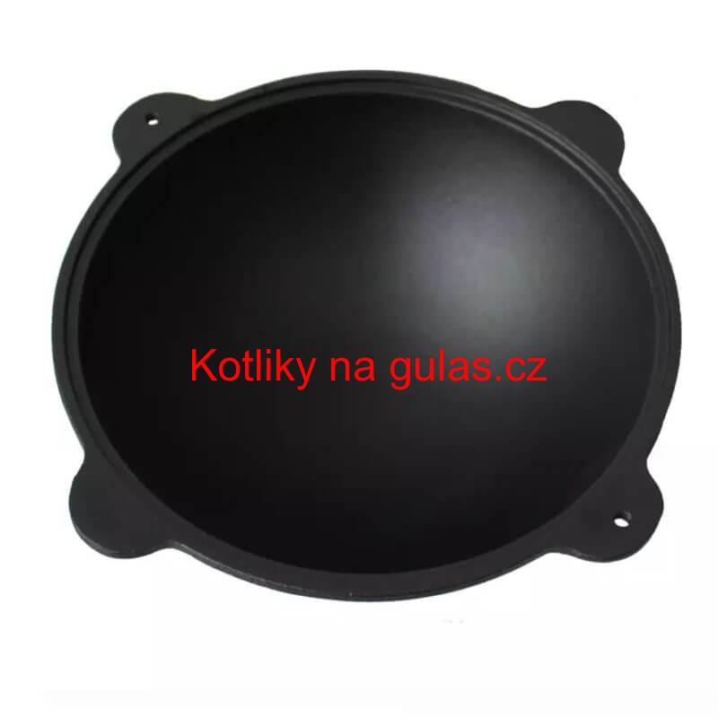 Litinový wok s poklicí se 4 úchyty 51 cm